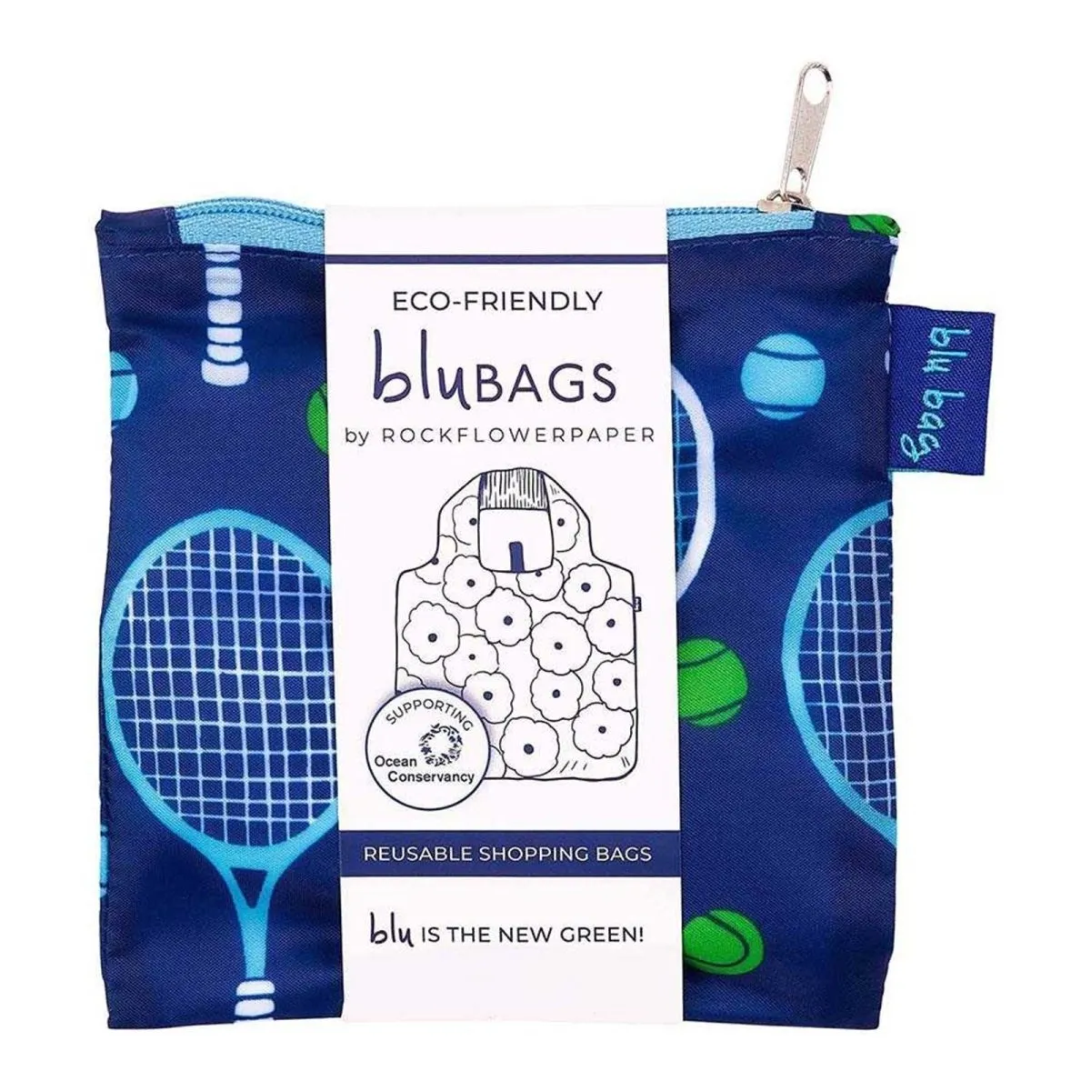 Tennis Navy blu Reusable Shopping Bag-Machine washable