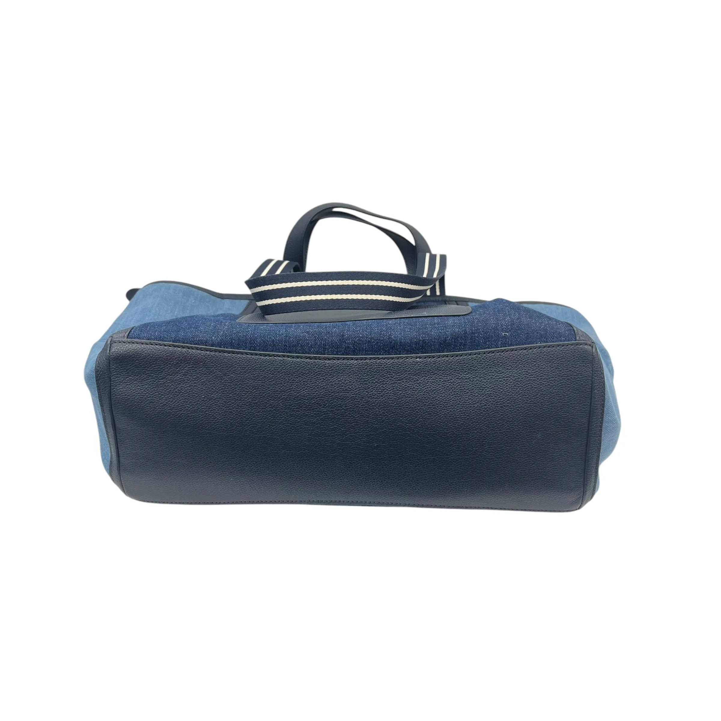 Tote Designer By Kate Spade In Blue Denim, Size:Large
