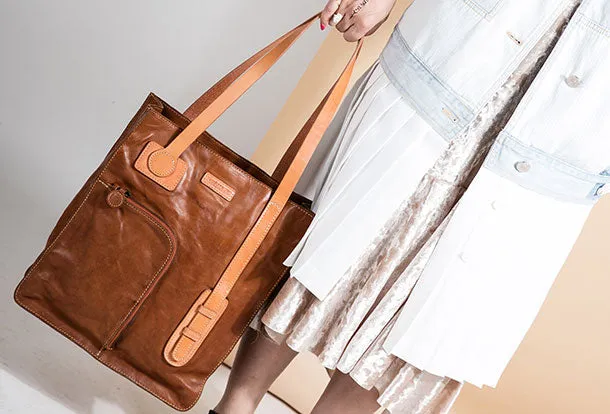 Unique Handmade Leather Handbag Tote Bag Shoulder Bag Purse For Women