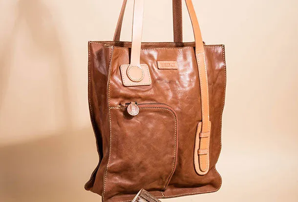 Unique Handmade Leather Handbag Tote Bag Shoulder Bag Purse For Women