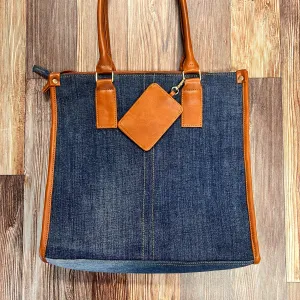Vann & Co. - Denim Rectangular Shoulder Bag