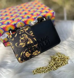 Versace Crossbody Shoulder Bag ?C Timeless Luxury (Black-1)