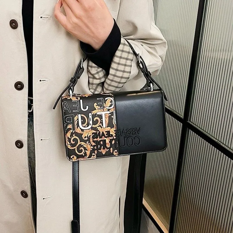 Versace Crossbody Shoulder Bag ?C Timeless Luxury (Black-2)