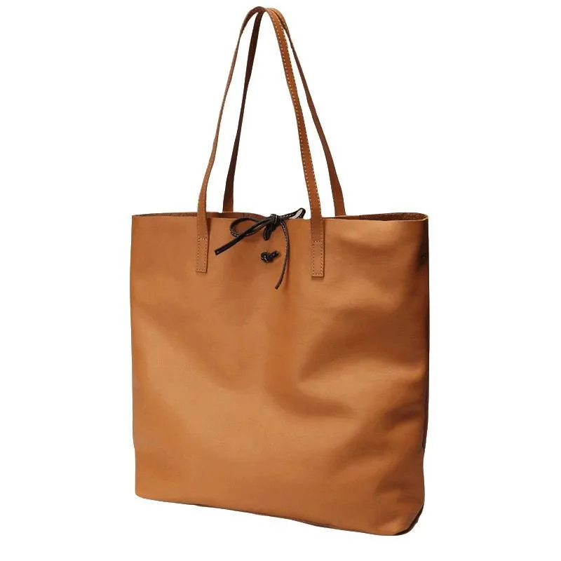 Vertical Black Leather Tote Bag 14" Womens Black Shopper Tote Handbag Purse for Ladies