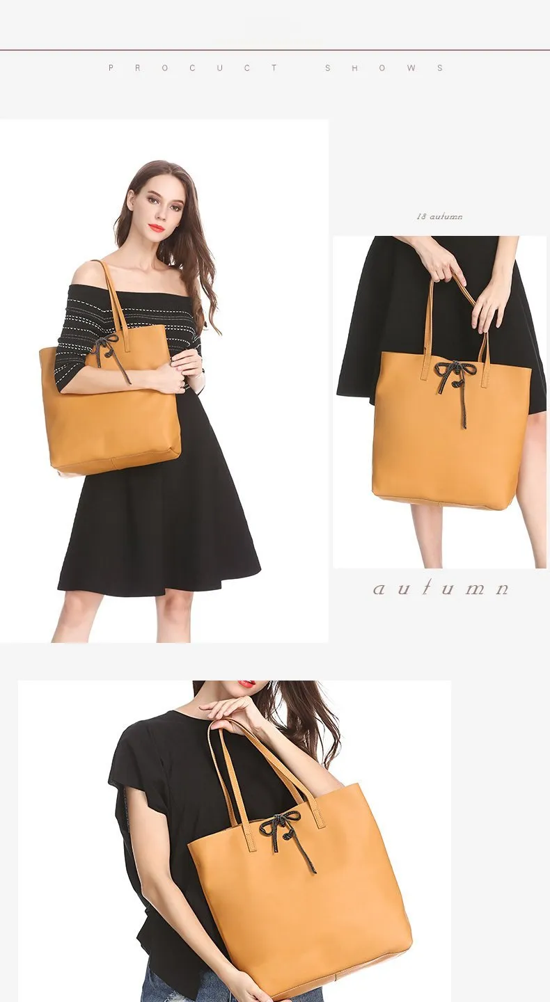Vertical Black Leather Tote Bag 14" Womens Black Shopper Tote Handbag Purse for Ladies