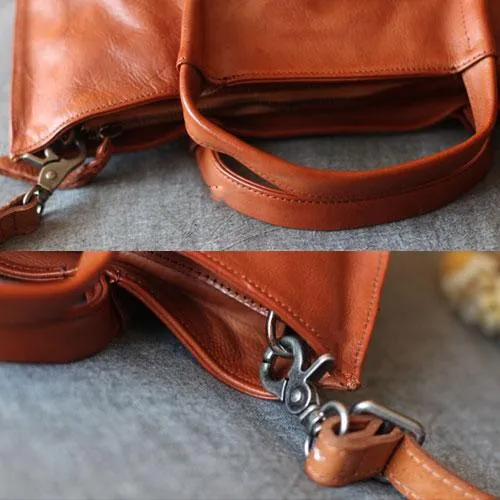 Vintage Brown Womens Leather Satchel Handbag Tote Purse Women's Satchel Handbags Tote for Ladies