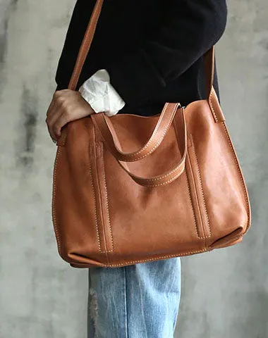Vintage WOMENs Black Small LEATHER Tote Bag Fashion Tote Purse FOR WOMEN