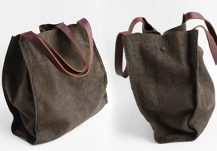 Vintage WOMENs LEATHER Large Tote Bag Handmade Vintage Tote Purse FOR WOMEN