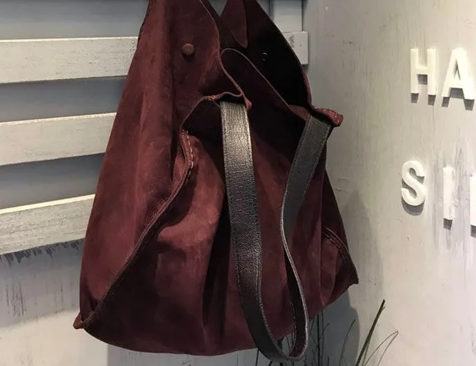 Vintage WOMENs LEATHER Large Tote Bag Handmade Vintage Tote Purse FOR WOMEN