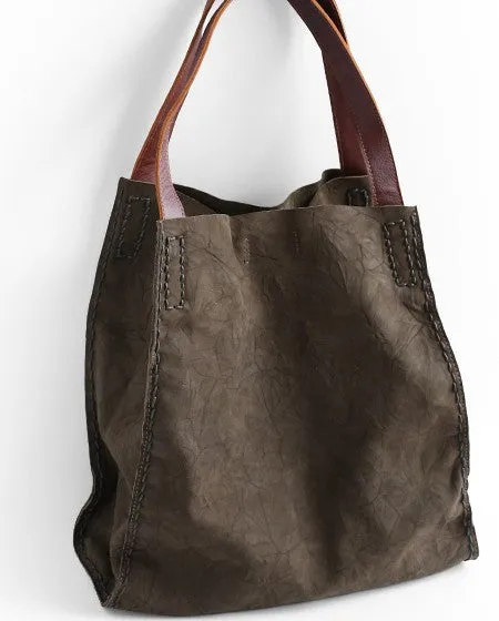 Vintage WOMENs LEATHER Large Tote Bag Handmade Vintage Tote Purse FOR WOMEN