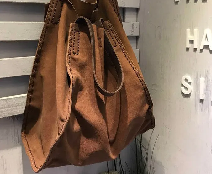 Vintage WOMENs LEATHER Large Tote Bag Handmade Vintage Tote Purse FOR WOMEN