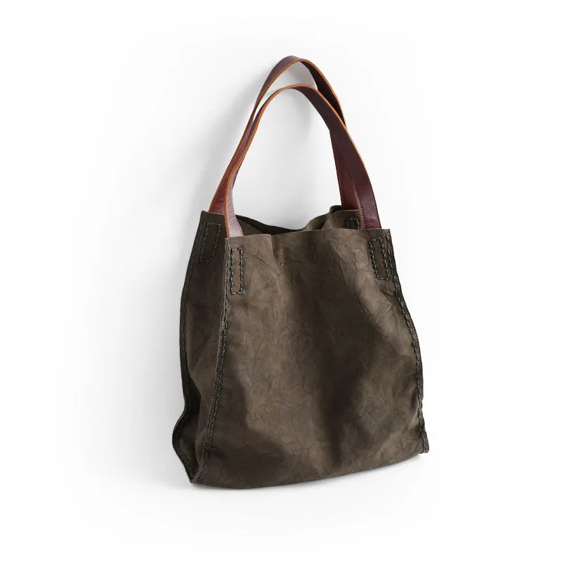 Vintage WOMENs LEATHER Large Tote Bag Handmade Vintage Tote Purse FOR WOMEN
