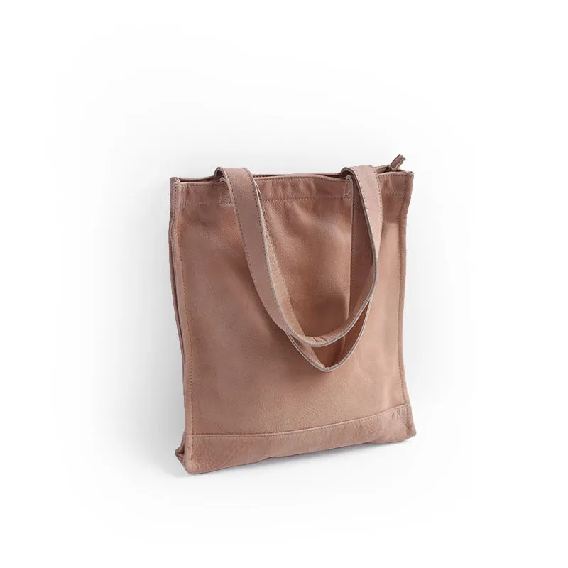Vintage WOMENs LEATHER Small Handbag Tote Bag Work Tote Shoulder Purse FOR WOMEN