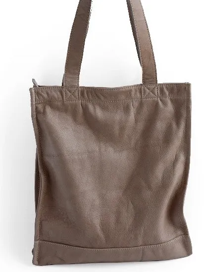 Vintage WOMENs LEATHER Small Handbag Tote Bag Work Tote Shoulder Purse FOR WOMEN