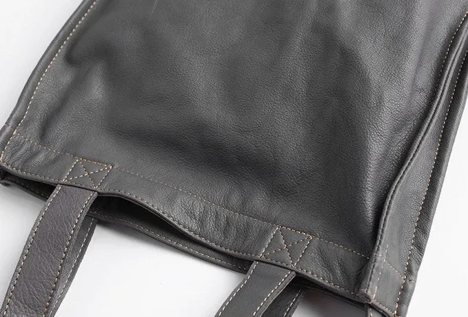 Vintage WOMENs LEATHER Small Handbag Tote Bag Work Tote Shoulder Purse FOR WOMEN