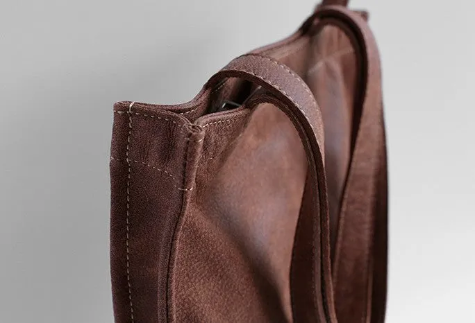 Vintage WOMENs LEATHER Small Handbag Tote Bag Work Tote Shoulder Purse FOR WOMEN