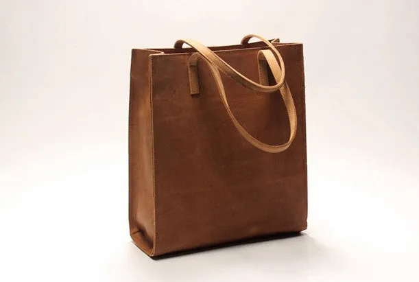 Vintage WOMENs LEATHER Tote Bag Stylish Leather Work Tote Purses FOR WOMEN