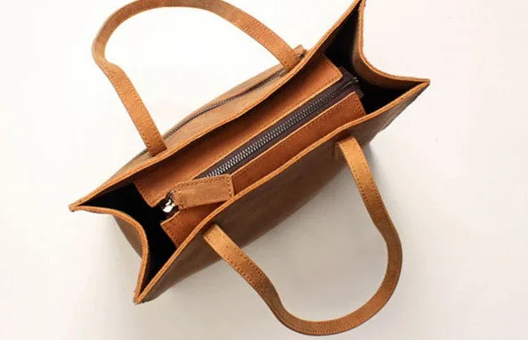 Vintage WOMENs LEATHER Tote Bag Stylish Leather Work Tote Purses FOR WOMEN
