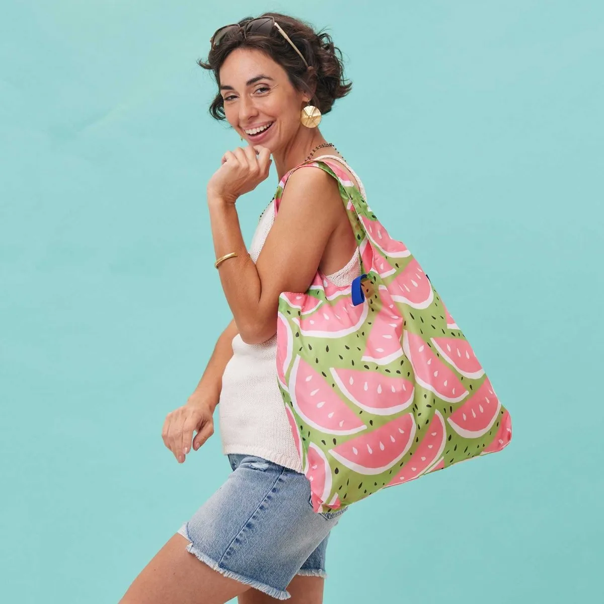 Watermelon Blu Bag Reusable Shopping Bag - Machine Washable