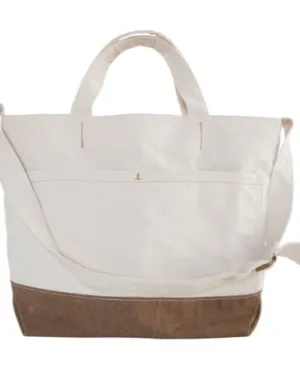 Womens Canvas Tote Bag White&Khaki Canvas Handbag Canvas Tote Bags for Men