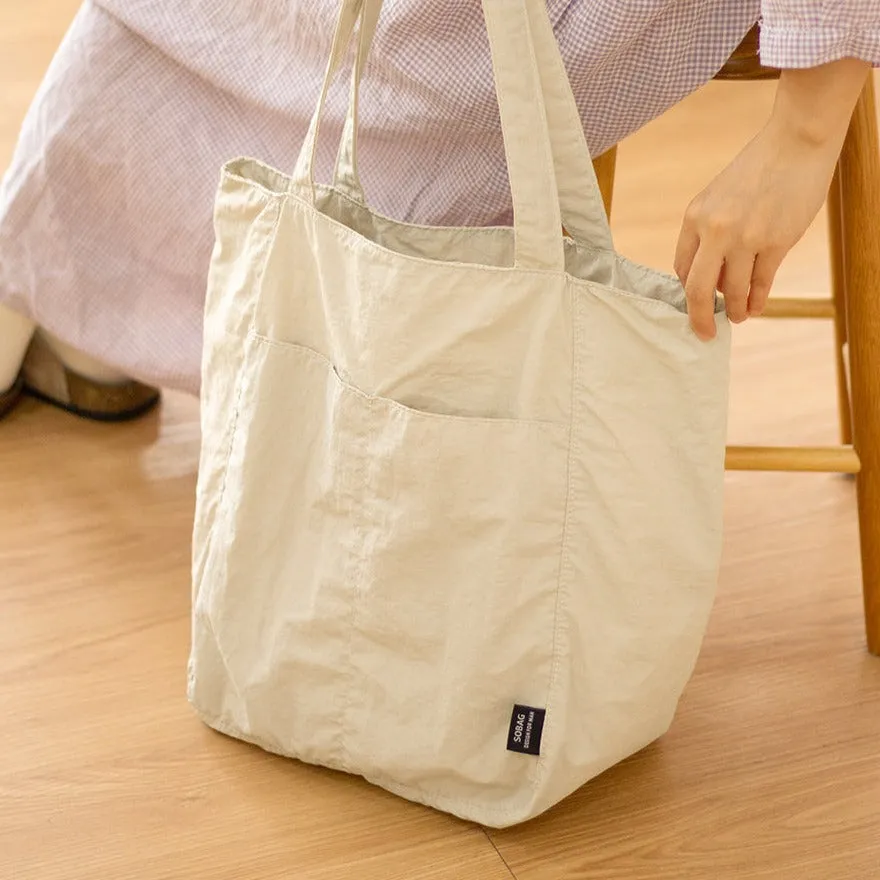 Womens Dark Khaki Large Nylon Tote Bag Nylon Tote Bags With Zipper Ladies Nylon Tote Bags