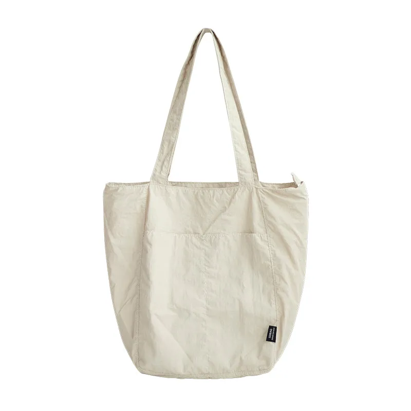 Womens Dark Khaki Large Nylon Tote Bag Nylon Tote Bags With Zipper Ladies Nylon Tote Bags