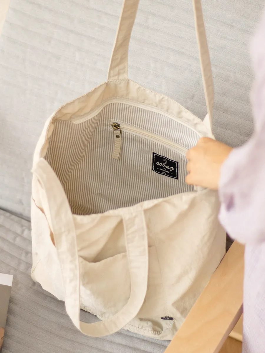 Womens Dark Khaki Large Nylon Tote Bag Nylon Tote Bags With Zipper Ladies Nylon Tote Bags