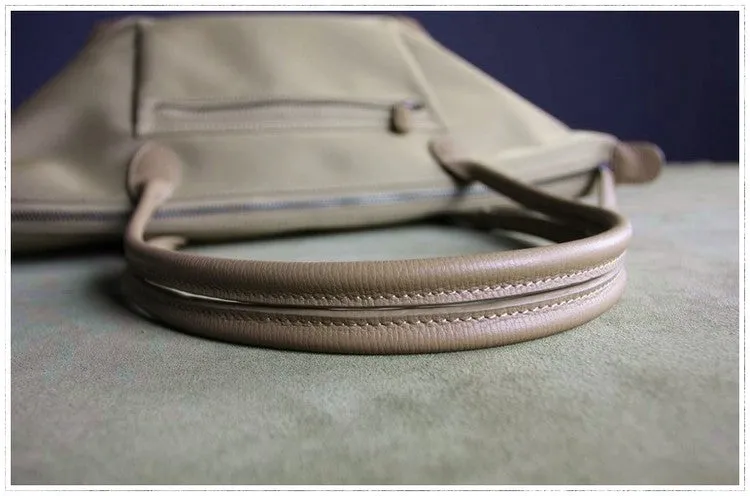 Womens Khaki Nylon Shoulder Tote Large Khaki Nylon Handbag Purse for Ladies