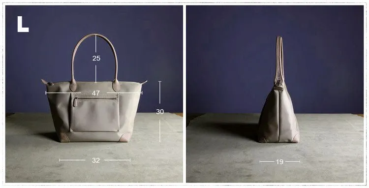 Womens Khaki Nylon Shoulder Tote Large Khaki Nylon Handbag Purse for Ladies