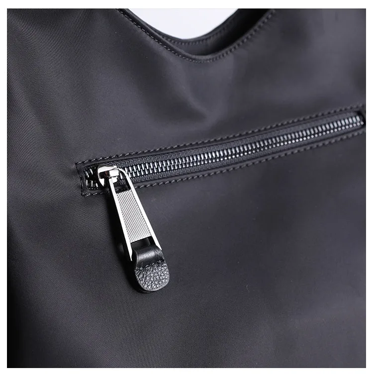 Womens Nylon Leather Tote Womens Black Nylon Totes Purse Nylon Tote Purse for Ladies