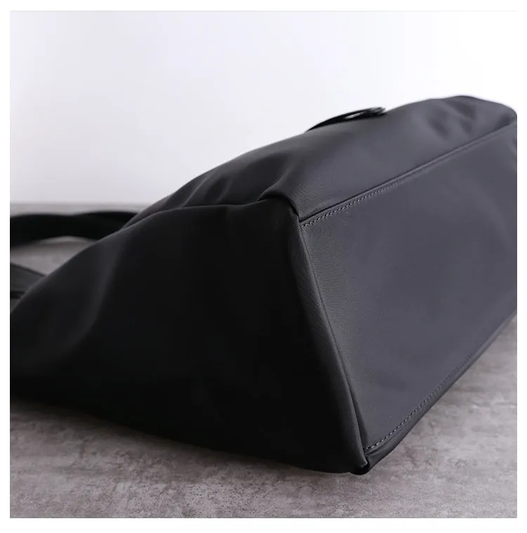 Womens Nylon Leather Tote Womens Black Nylon Totes Purse Nylon Tote Purse for Ladies