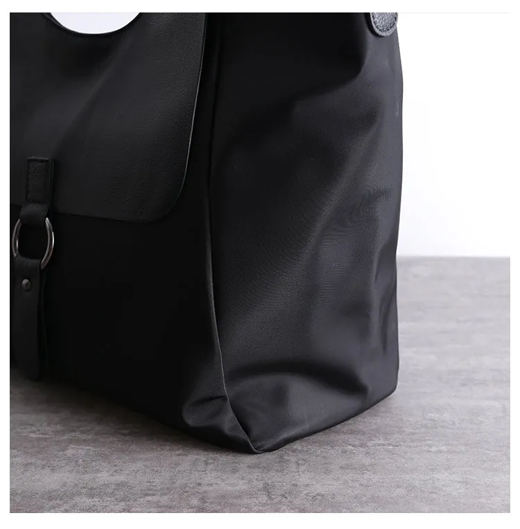 Womens Nylon Leather Tote Womens Black Nylon Totes Purse Nylon Tote Purse for Ladies